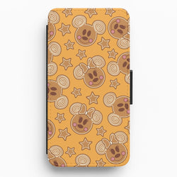 Cartoon Mouse Gingerbread Pattern Flip / Wallet Phone Case