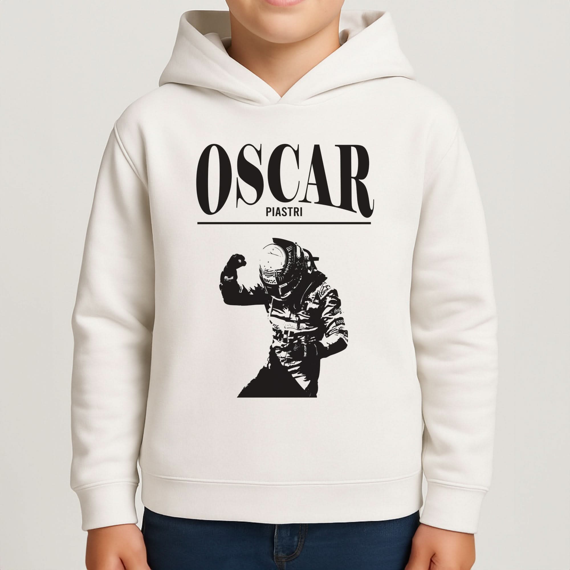 Oscar Orange And Black Boys Hoodie