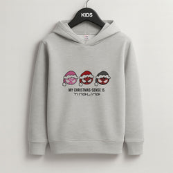 Spider Hero Christmas Sense Grey Kids Hoodie