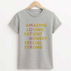 Mother Anagram Unisex Grey T-Shirt