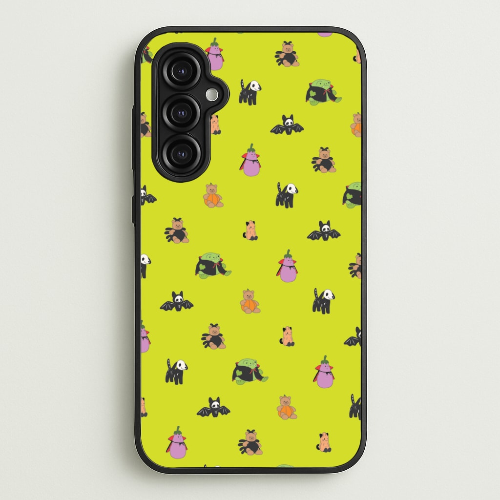 Halloween Plushies Pattern III - Halloween Galaxy A14 Case