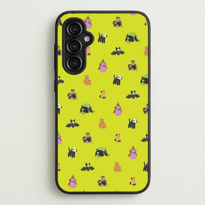 Halloween Plushies Pattern III - Halloween Galaxy A14 Case