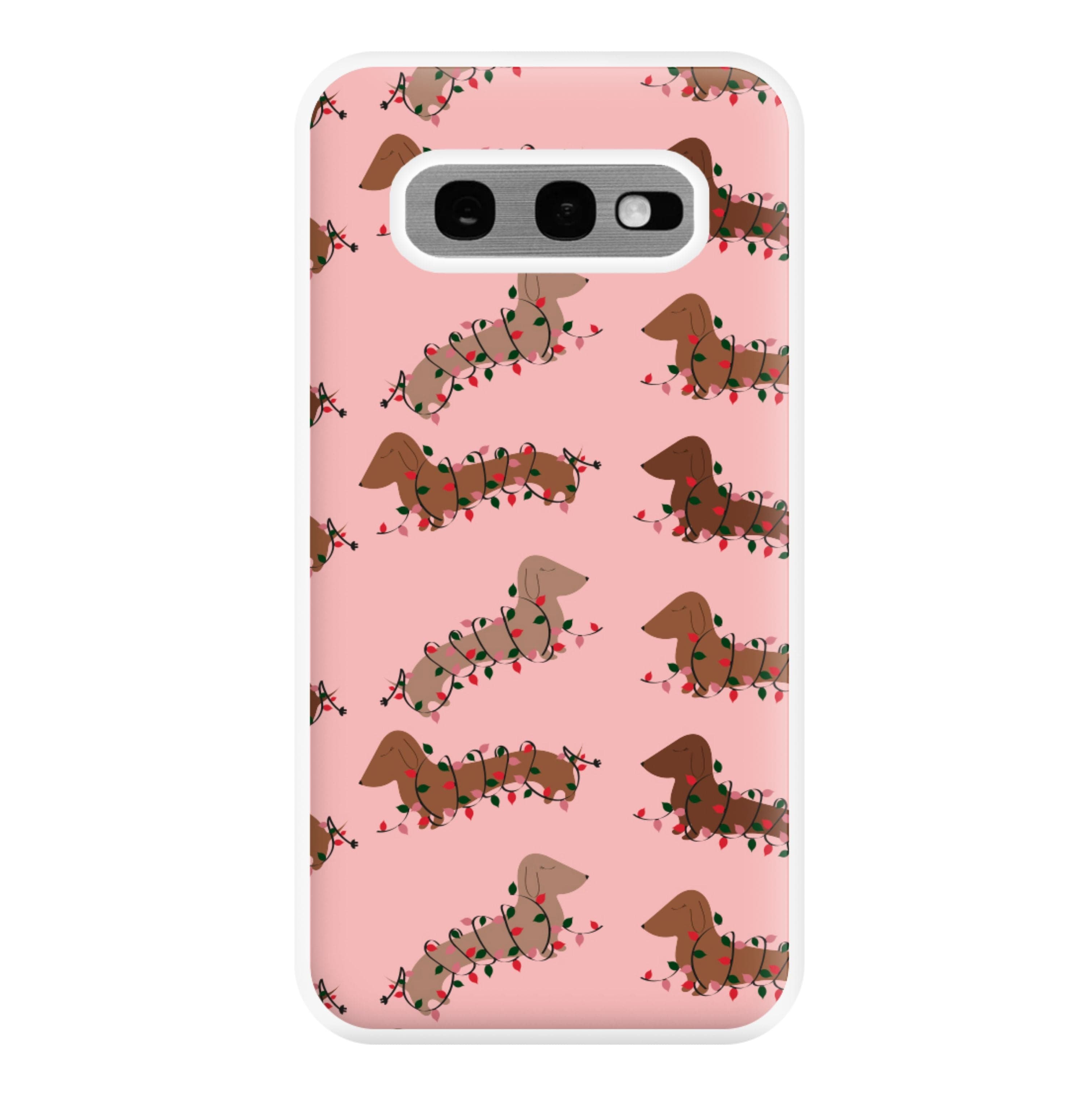 Dachshund Christmas Pattern Phone Case