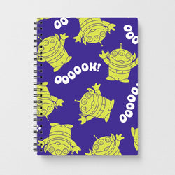 Toy Aliens Silhouette Pattern Notebook
