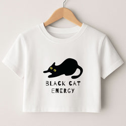 Black Cat Energy Crop Top