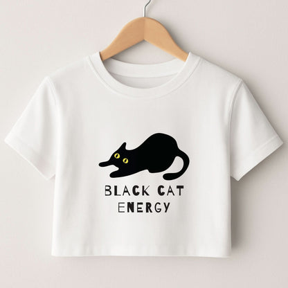 Black Cat Energy Crop Top