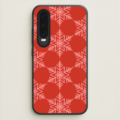 Red Giant Snowflakes Christmas Pattern Huawei P30 Case