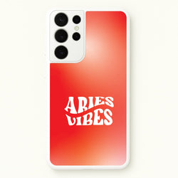 Aries Vibes Gradient Zodiac Galaxy S21 Ultra Case