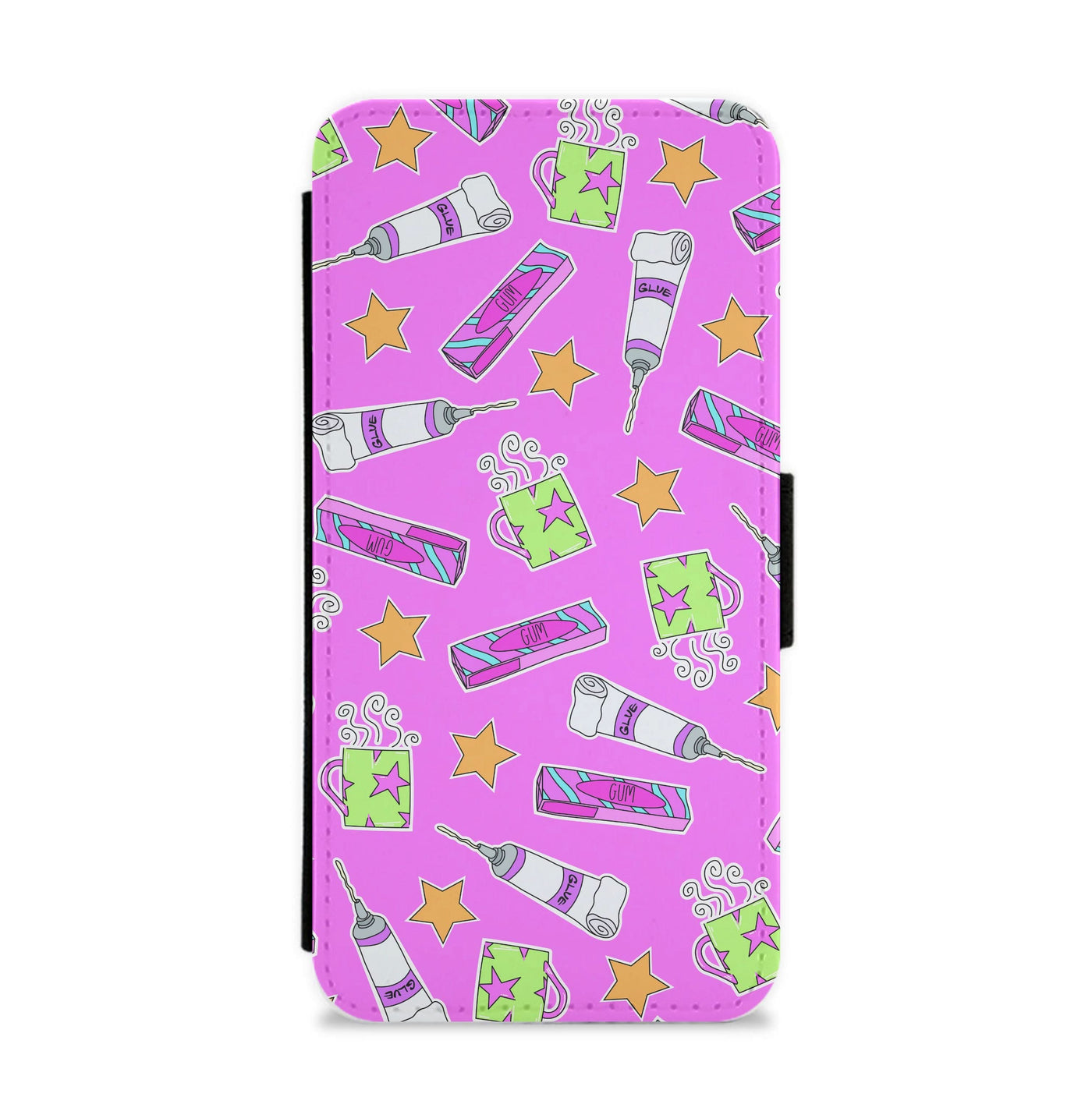 Glue Cup Star Collage Flip / Wallet Phone Case