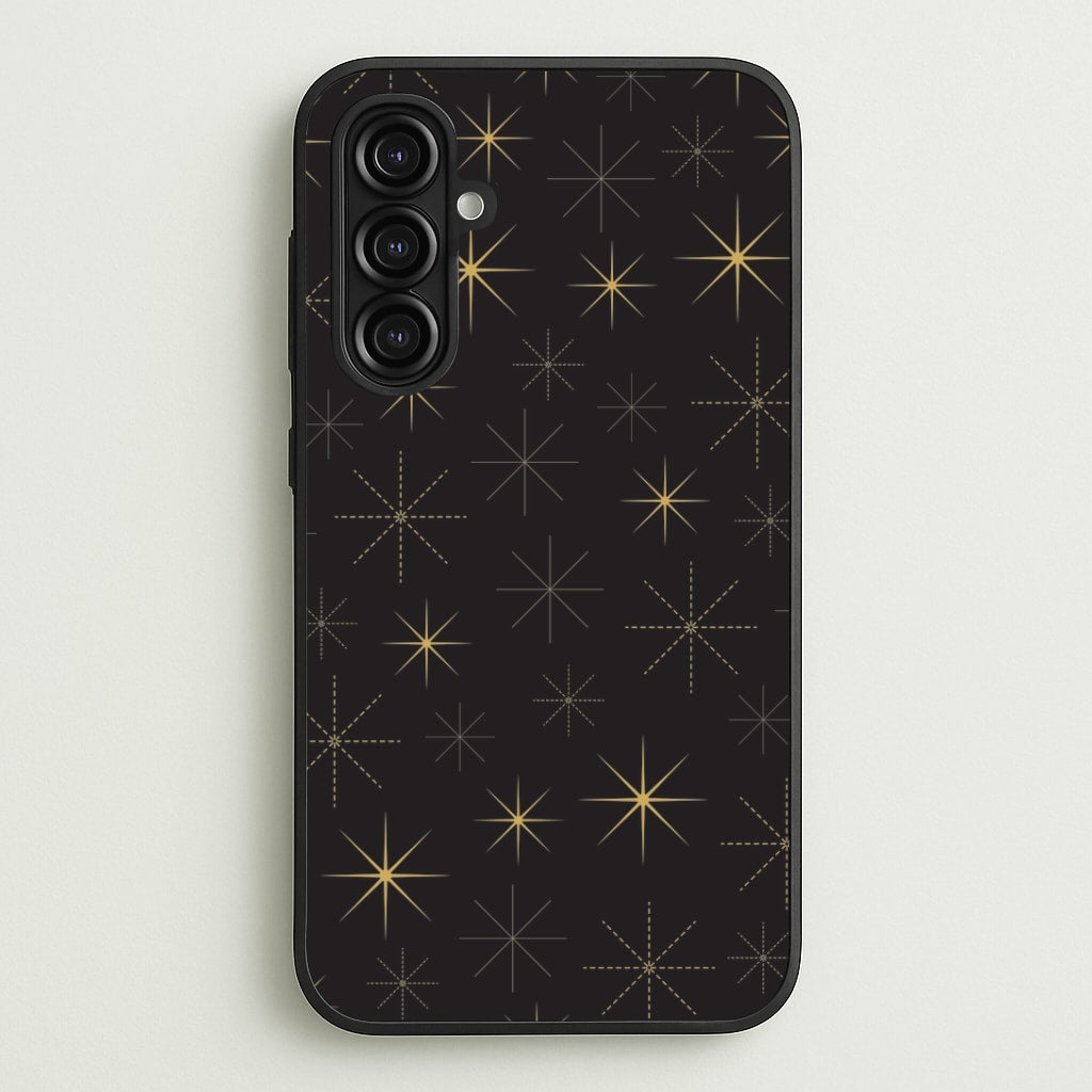 Christmas Gold Stars Pattern Galaxy A16 Case