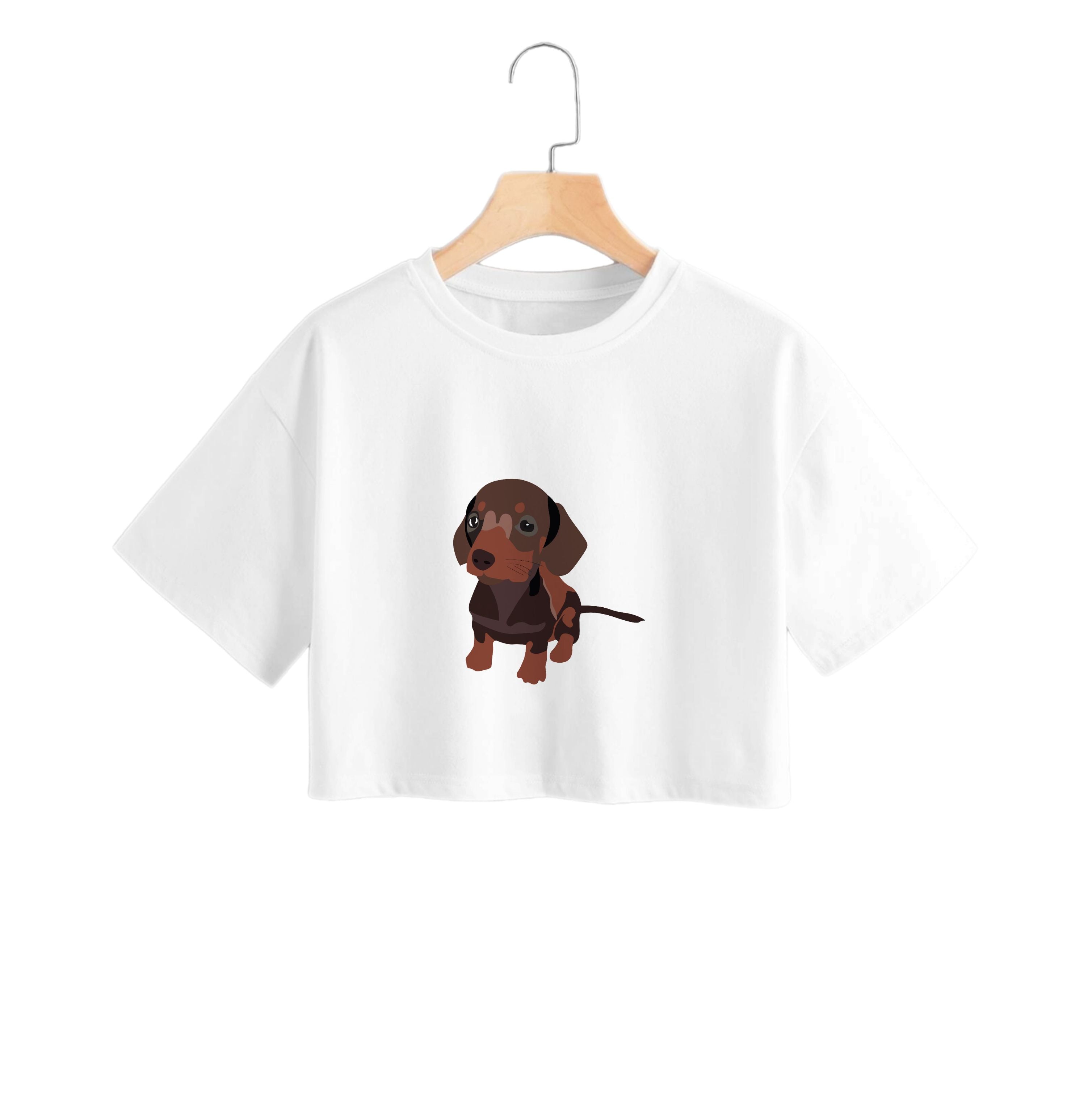 Brown - Dachshunds Crop Top