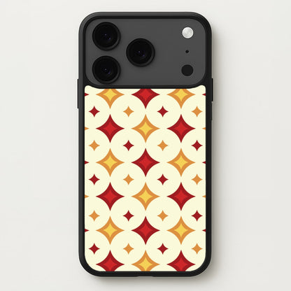 Geometric Christmas Stars Pattern iPhone 17 Pro Max Case