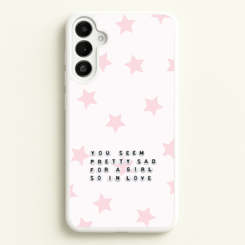 Pretty Sad Letter Beads Galaxy A36 Case