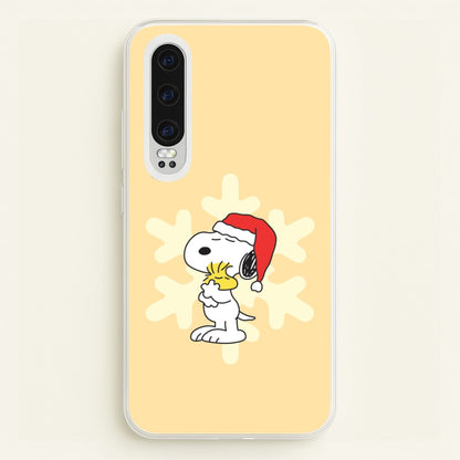 Christmas Cartoon Beagle And Bird  Huawei P30 Case