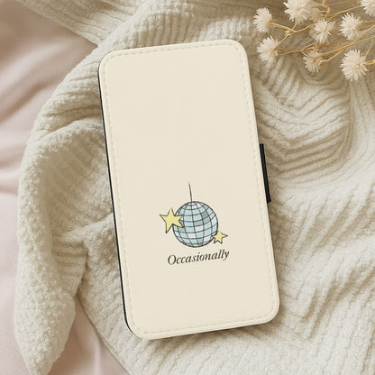 Ocasionally Discoball Leather Phone Case
