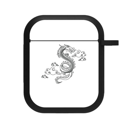 Black - Dragon Patterns AirPods Case