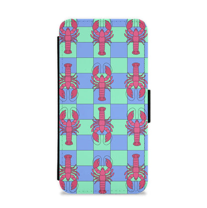 Lobster Pattern - Sealife Flip / Wallet Phone Case