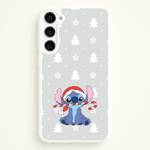 Cute Blue Alien Candycane Galaxy S23 Case