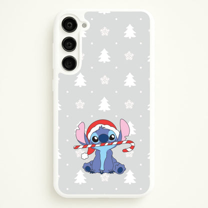 Cute Blue Alien Candycane Galaxy S23 Case