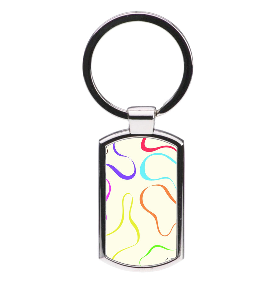 Rainbow Ribbons Luxury Keyring