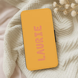 Neon Sign Personalised Name Leather Phone Case