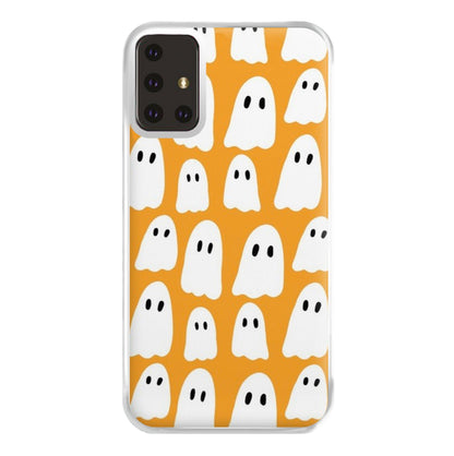 Orange Ghost Halloween Pattern Phone Case