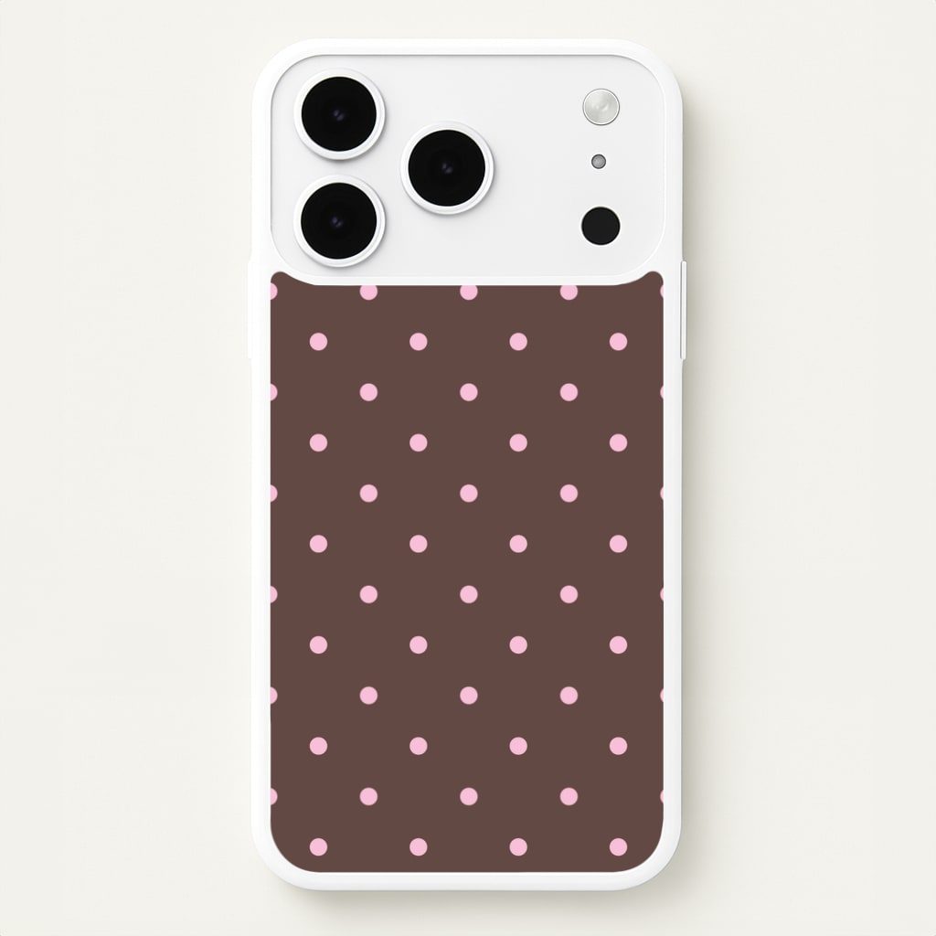 Chocolate & Strawberry Polka Dots iPhone 17 Pro Max Case