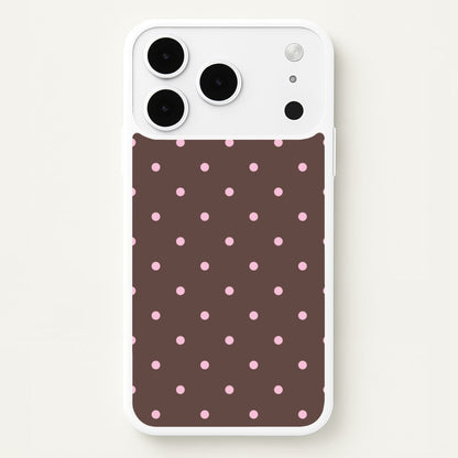 Chocolate & Strawberry Polka Dots iPhone 17 Pro Max Case