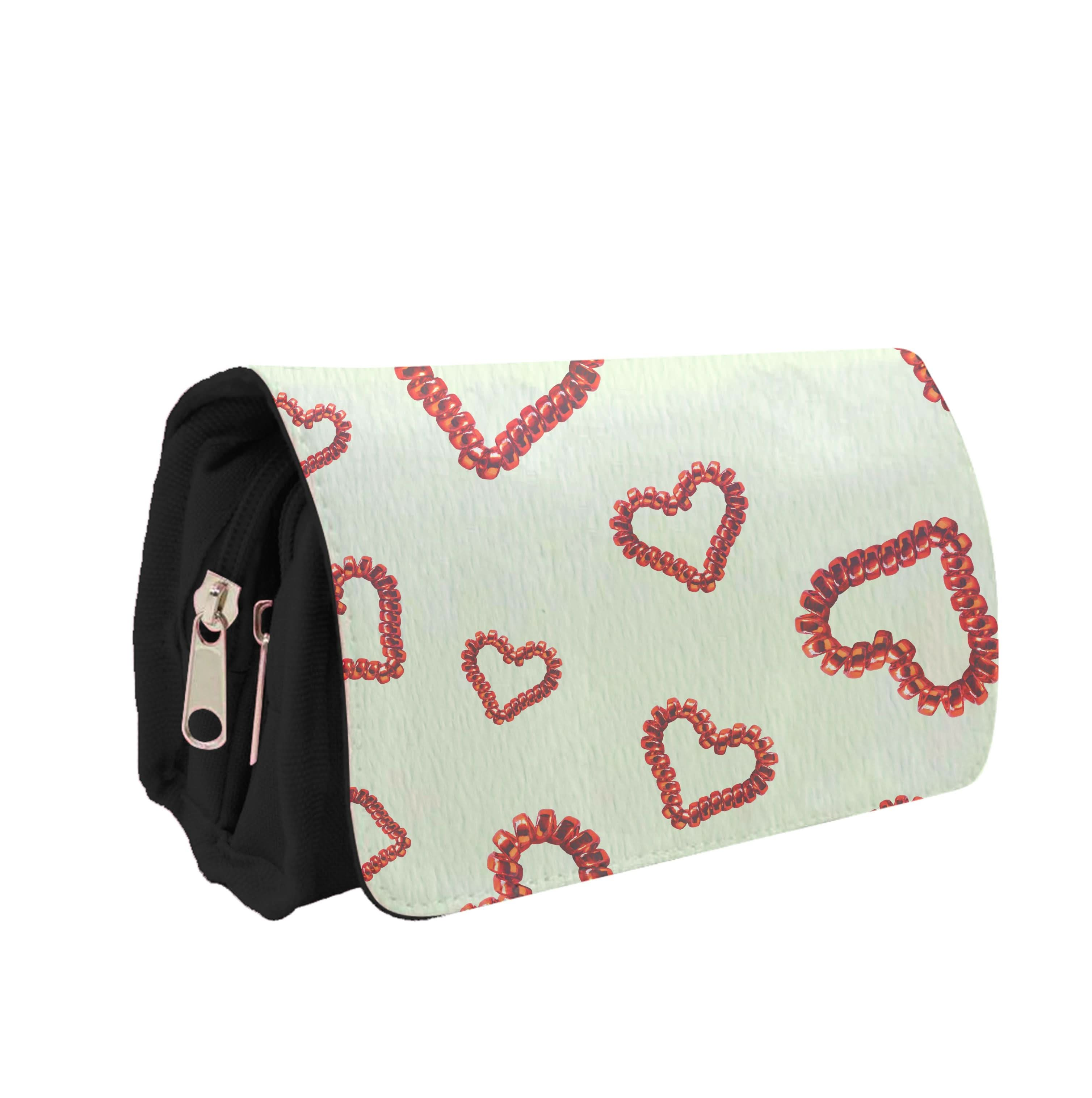 Elastic Hearts Pattern Pencil Case