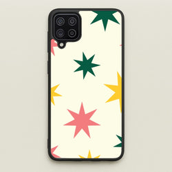 Colourful Christmas Stars Pattern Galaxy A12 Case
