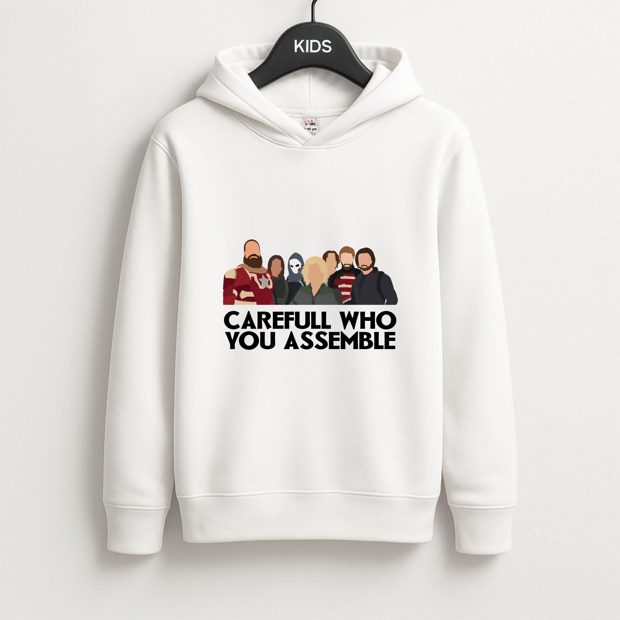 Careful Who You Assemble Kids Hoodie
