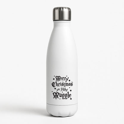 Merry Christmas You Filthy Muggle White Water Bottle