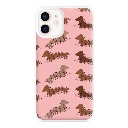 Dachshund Christmas Pattern Phone Case