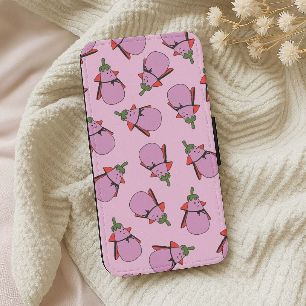 Vampire Vegetable Pattern - Halloween Leather Phone Case