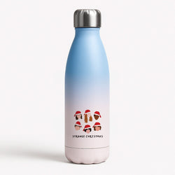 Strange Crew Christmas Blue Water Bottle