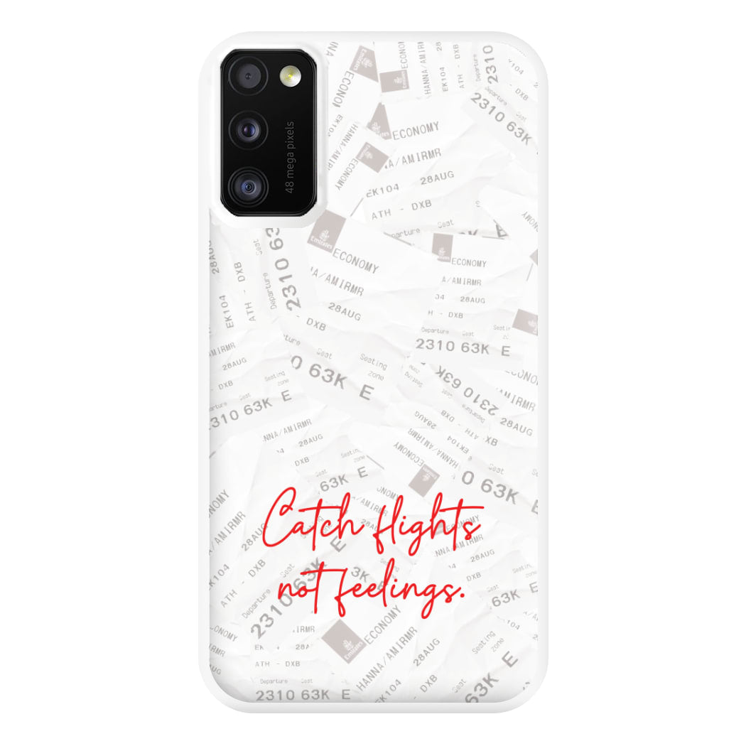 Catch Flights Not Feelings Collage Galaxy A41 Case