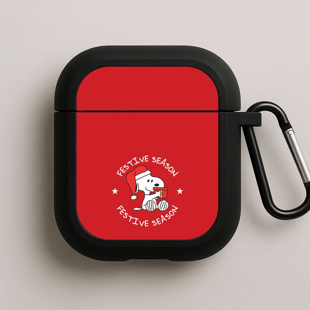 Cartoon Beagle Festive Season AirPods Case