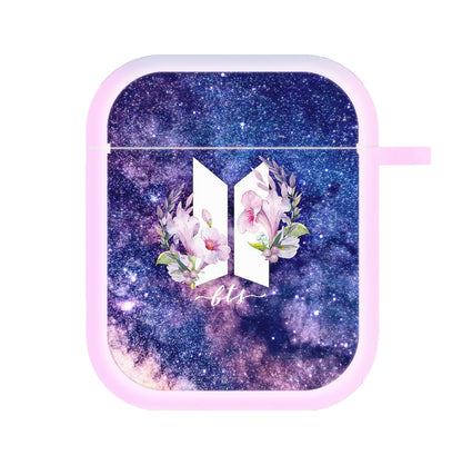 Galaxy Floral K-Pop Band Logo AirPods Case