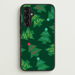 Abstract Christmas Trees Pattern Galaxy A14 Case