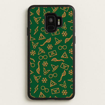 Christmas Wizard Icons Pattern Galaxy S9 Case