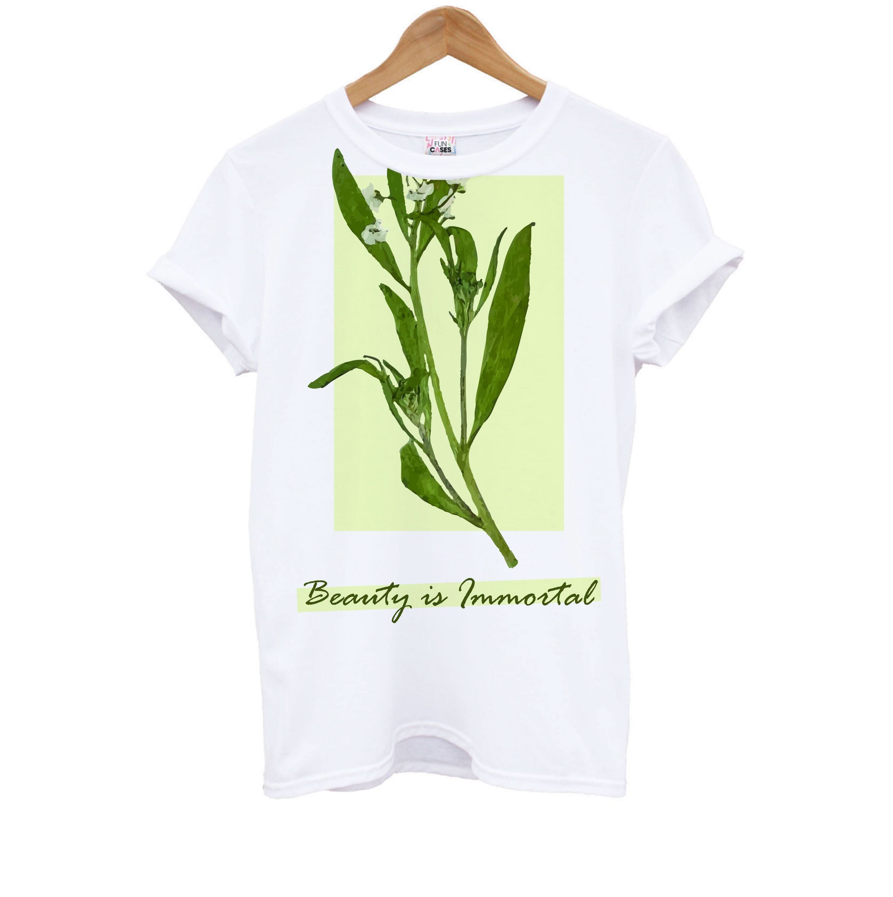 Beauty Is Immortal Press Flower Kids T-Shirt