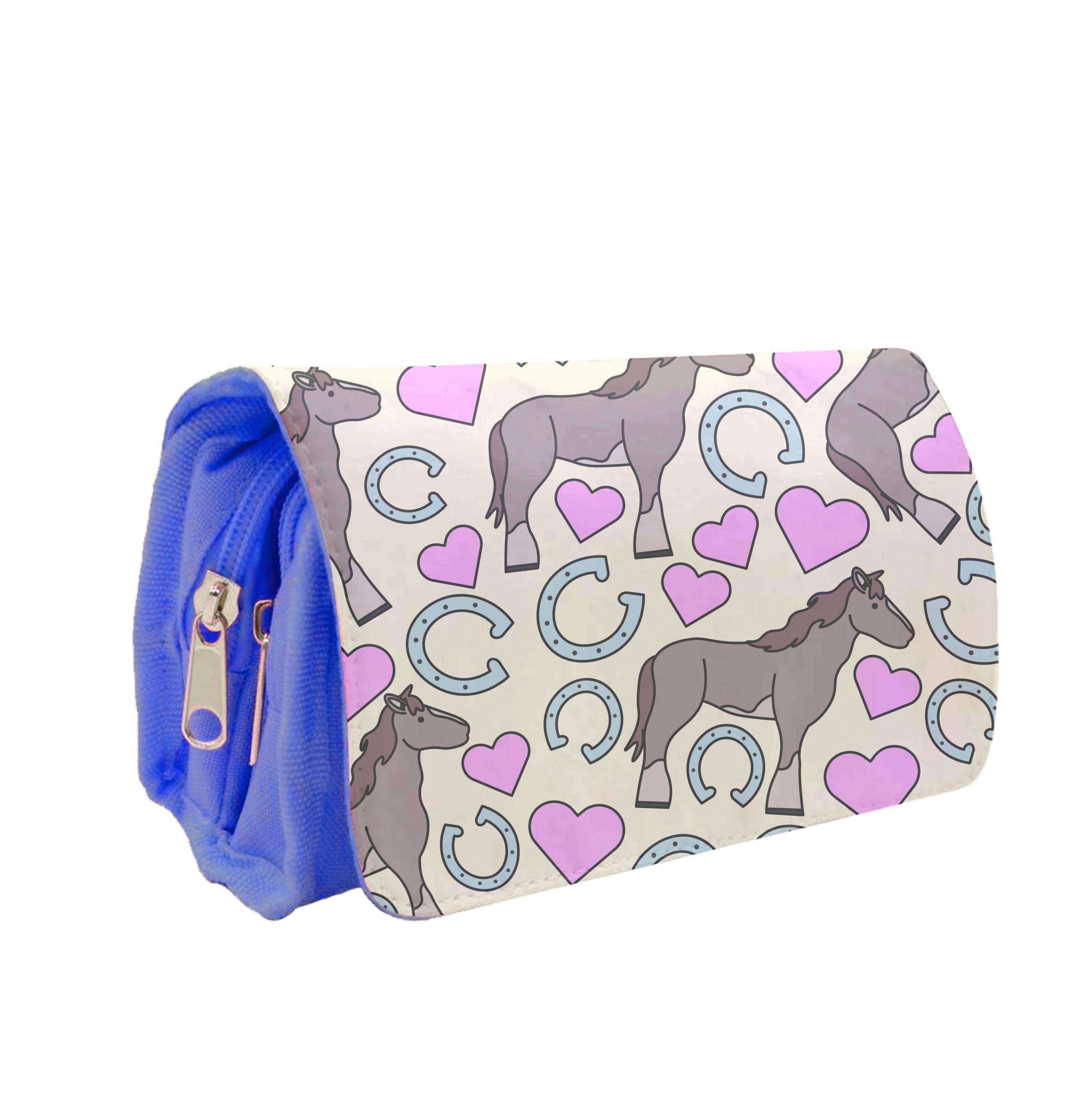 Horses And Horseshoes Pattern - Horses Pencil Case