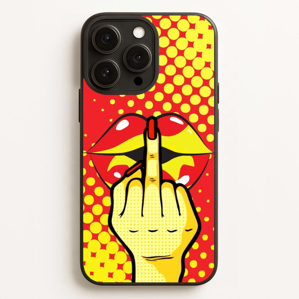 Middle Finger Kiss - Pop Art Phone Case