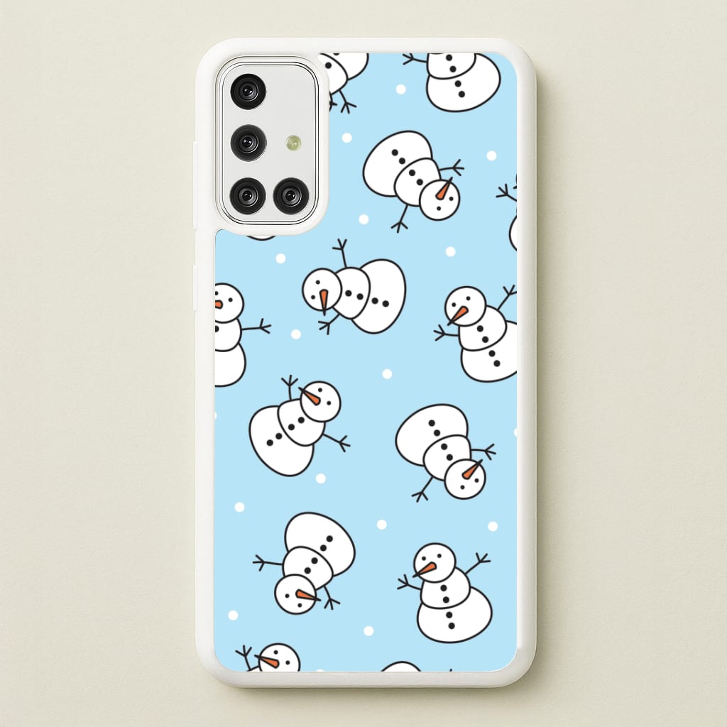 Cartoon Snowmen Pattern Galaxy A71 Case