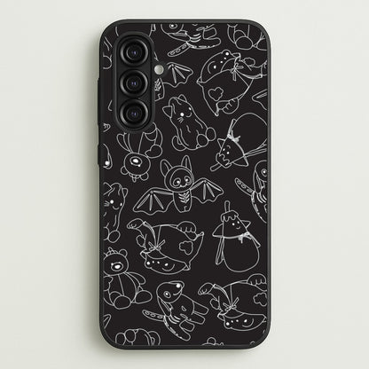 Halloween Plushies Pattern II - Halloween Galaxy A16 Case