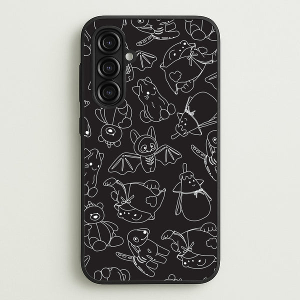 Halloween Plushies Pattern II - Halloween Galaxy A16 Case