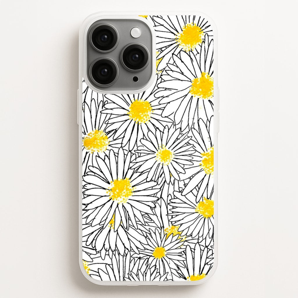 Cute Daisy Pattern Phone Case for iPhone, Samsung Galaxy and Google Pixel
