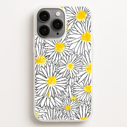 Cute Daisy Pattern Phone Case for iPhone, Samsung Galaxy and Google Pixel