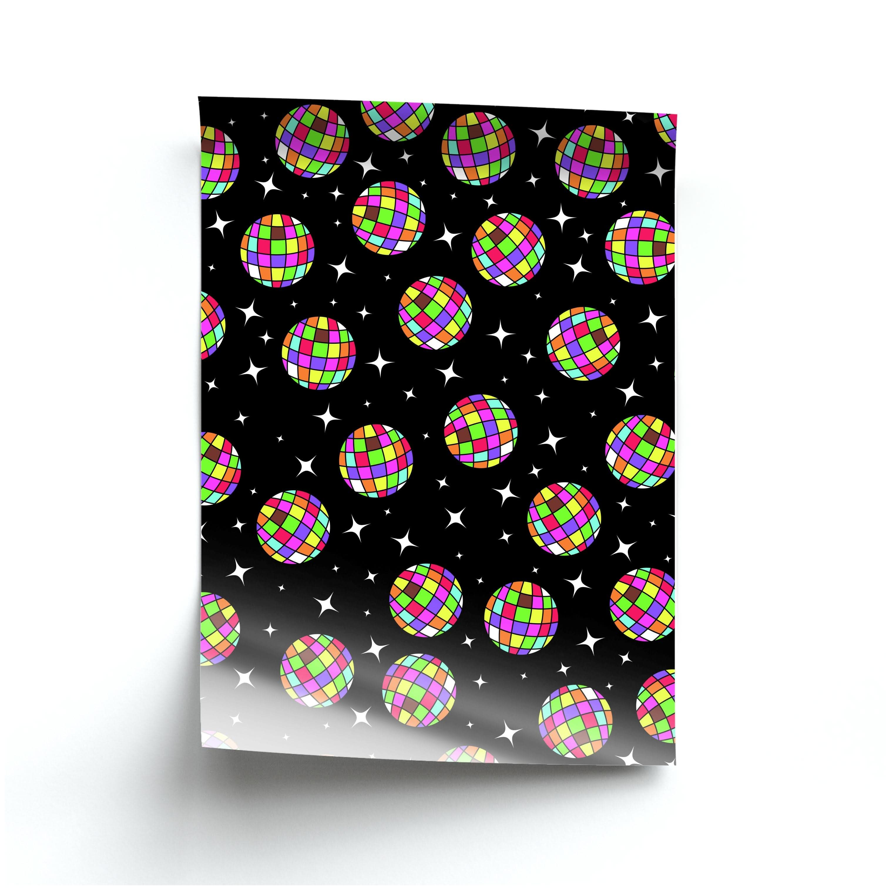 Rainbow Discoballs Poster