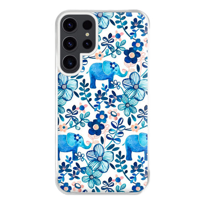 Elephant and Floral Pattern Phone Case